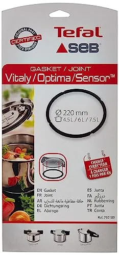 Tefal Seal Kwisto 6 Liter Dichtungsring - Original Dichtungsring für Tefal Schnellkochtöpfe mit 6 Liter Volumen. Garantiert hermetischer Verschluss für optimale Garergebnisse und Erhalt der Aromen. Hochwertige Qualität, passend für verschiedene Modelle.