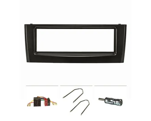 tomzz Audio Radioblende Set passt für Fiat Grande Punto Typ Bj.199 2005-2009 schwa Autoradio