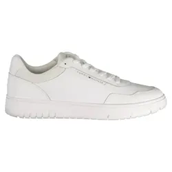 Tommy Hilfiger Herren Th Basket Core Lite LTH Fm0fm05713 Low-Top, Weiß, 45 EU - Stylische Low-Top-Sneaker aus hochwertigem Leder, ideal für lässige Outfits und den täglichen Gebrauch.