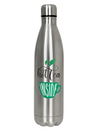 Könitz Flasche Hot Bottle - Tea Inside, Edelstahl 750 ml - Thermobehälter aus doppelwandigem Edelstahl, ideal für heiße Getränke, hält die Temperatur lange und ist perfekt für unterwegs.