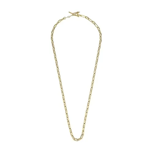 Fossil Damenarmband Heritage D-Link Gold-Tone - Armband für Damen aus hochwertigem Metall, glänzendes goldfarbenes Finish mit einem eleganten Knebelverschluss, perfekt für jeden Anlass.