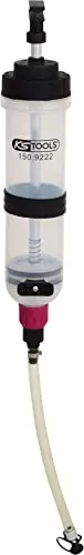 KS Tools 150.9222 Absaug- und Füllhandpumpe, 1,5l - Multitools für effizientes Absaugen und Füllen, ideal für präzise Arbeiten in Werkstätten und Heimwerken.