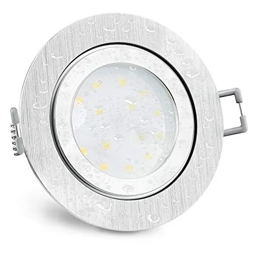 Produktbild SSC-LUXon RW-2 Einbauleuchte LED Bad flach IP44 Alu gebürstet