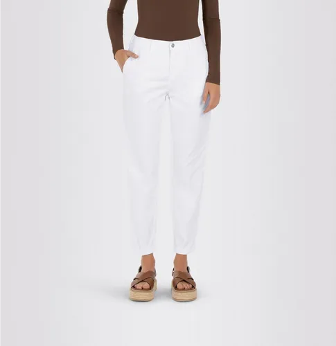 MAC Chinohose CHINO turn up mit dezentem Glanz - Stoffhosen, elegant und sportiv zugleich mit elastischem Material für optimalen Tragekomfort, ideal für vielseitige Outfits.