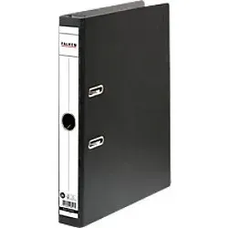 Falken Ordner Schmal DIN A4 50 mm Schwarz 2 Ringe Hartpappe