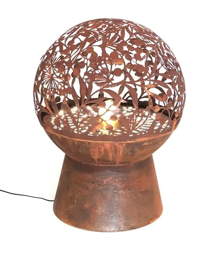 Dehner Gartenbrunnen Fiore, frostbeständiger Außenbrunnen mit LED-Beleuchtung