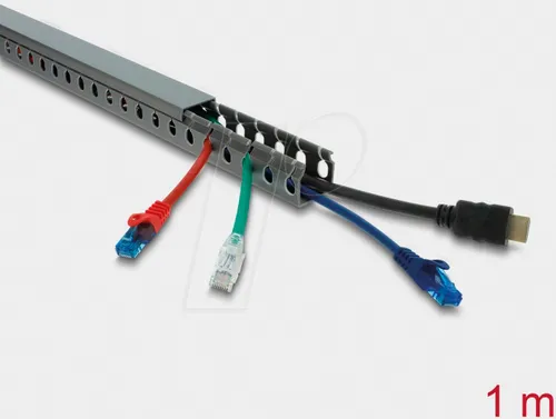 DELOCK 22028 - Verdrahtungskanal 30 x 30 mm - Länge 1 m grau
