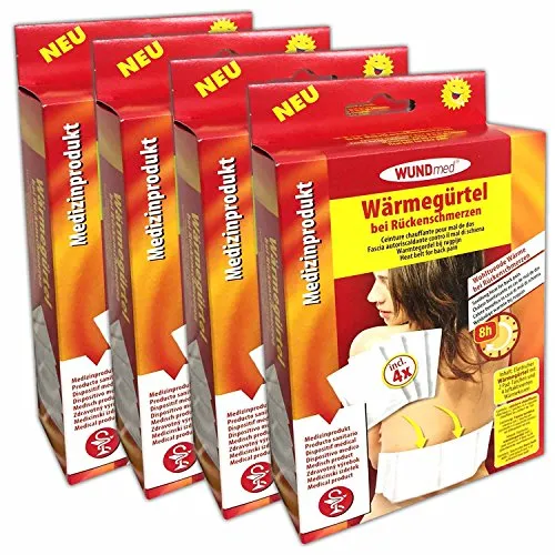 Wundmed Heizkissen Elastischer Wärmegürtel für Rücken und Bandscheibe - Heizkissen mit 16 luftaktivierten Wärmekissen für gezielte Entspannung und Schmerzlinderung im Rückenbereich.