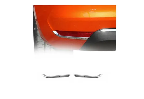 OMAC Zierleisten-Aufkleber Reflektor Blenden für Renault Clio 2019-2025 Silber 2x - Hochwertige Zierleisten für Renault Clio, robust und rostbeständig. Einfache Montage ohne Bohren, schützt Originalteile vor Kratzern und verleiht Ihrem Fahrzeug ein stilvolles Aussehen.