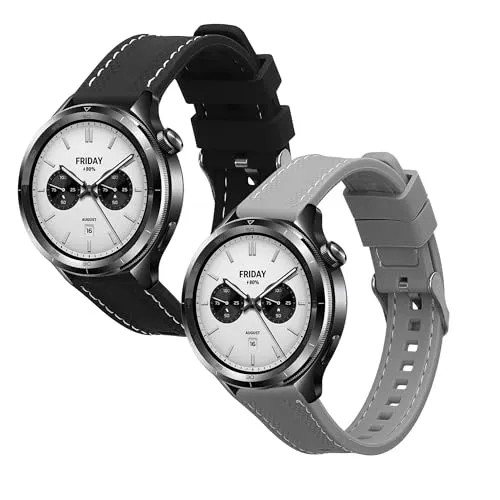 kwmobile 2X Sportarmband kompatibel mit Xiaomi Watch S4 / S4 Sport / S3 / S2 / Watch S1 Active/Watch 5 Active Armband