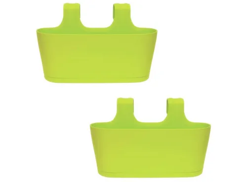 Engelland Blumenkasten Blumentopf zum Hängen - 2er Set - Blumenkästen mit 5,5 Liter Fassungsvermögen, frost- und UV-beständig, ideal für Balkone mit einfacher Montage ohne Werkzeug.
