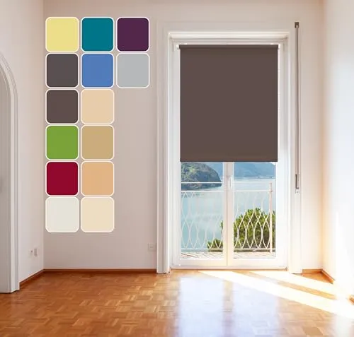 Tageslicht Classic Rollo Schokobraun 65x150cm Klemm Fix Rollo