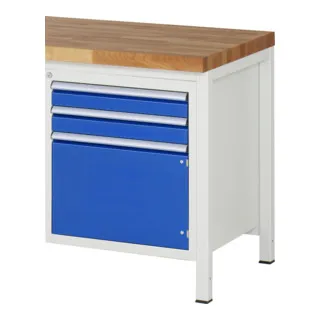 Rau Schubladenschrank Modell L3.5 - Unterbauschrank mit 2 stabilen Schubladen und Flügeltür, ideal für optimalen Stauraum und einfache Organisation. Qualität Made in Germany, 5 Jahre Garantie.