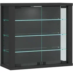 VCM Glasvitrine Vitrosa S - Hängend mit 3 Fachböden - Elegante hängende Glasvitrine aus ESG-Sicherheitsglas, ideal zum Schutz und zur Präsentation Ihrer Schmuckstücke. Mit höhenverstellbaren Fachböden für individuelle Gestaltung.