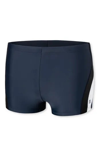 Schiesser Herren Badehose mit Bein - 172768, Admiral, Größe 9 - Badehosen für Herren mit seitlichen Streifen in Kontrastfarben und komfortablem Innenslip für zusätzlichen Tragekomfort. Ideal für einen perfekten Sitz und eine sportliche Silhouette.