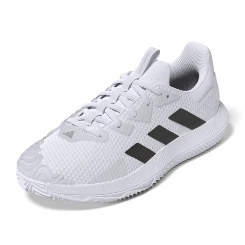 adidas Tennisschuhe SoleMatch Control Clay/Sandplatz weiss/schwarz Herren - Tennisschuhe mit atmungsaktivem Mesh-Obermaterial und 3D-Fersenbereich für optimalen Halt. Die flexible Bounce Zwischensohle sorgt für Dämpfung, während strapazierfähige, recycelte Materialien maximale Langlebigkeit garantieren.
