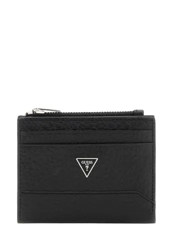 GUESS Torino Bifold Top Zip Geldbörse Schwarz - Elegante Geldbörse im schlichten Design, ideal für Damen und Herren. Bietet Platz für Karten, Scheine und Münzen. Kompakt und langlebig, perfekt für den täglichen Gebrauch.