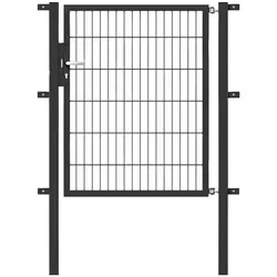 Einzeltor ALBERTS Flexo 100 x 120 cm Typ 6/5/6 - Gartentor aus stabilem Metall, anthrazitfarben, inklusive Pfosten, ideal für Sicherheit und Stil in Ihrem Garten.