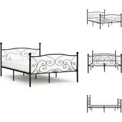 vidaXL Bettgestell mit Lattenrost Schwarz 120 × 200 cm von vidaXL