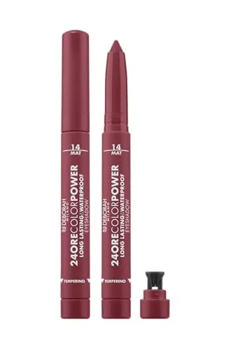Deborah Milano Lidschatten 24 Stunden Color Power Waterproof, N.14 Burnt Sienna Lidschatten Stick mit hohem Halt