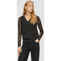 QS Rundhalspullover Strickpullover Schmaler Rippstrick-Pullunder grau XL (42)