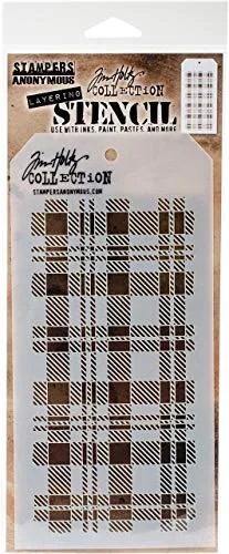 Stampers Anonymous Tim Holtz Schablone, mehrfarbig, 27,94 x 11,43 x 0,25 cm