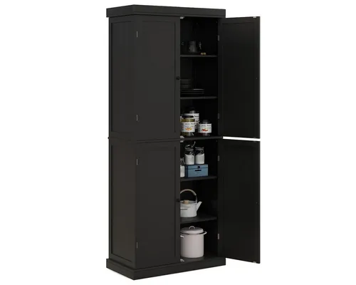 COSTWAY Küchenbuffet Küchenschrank Vorratsschrank 185cm, weiß