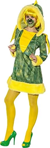 Orlob Faschingskostüm Damen Drachen Kleid mit Kapuze u. Flügel (34/36)