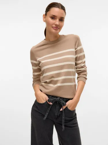 Vero Moda Rundhalspullover VMSABA PLAIN LS O-NECK GA NOOS braun S (36) - Modischer Rundhalspullover aus pflegeleichtem Feinstrick, ideal für jeden Anlass. Bequeme Passform und stylische Rippstrickbündchen sorgen für einen tollen Look.