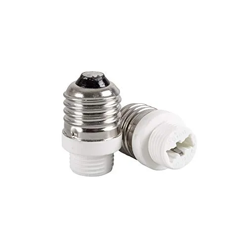 Mextronic Lampsensockel-Adapter E27 auf G9: Lampenfassung-Konverter für LED-Leuchtmittel, Halogenlampen, CFL Leuchtmittel (2 Stück)
