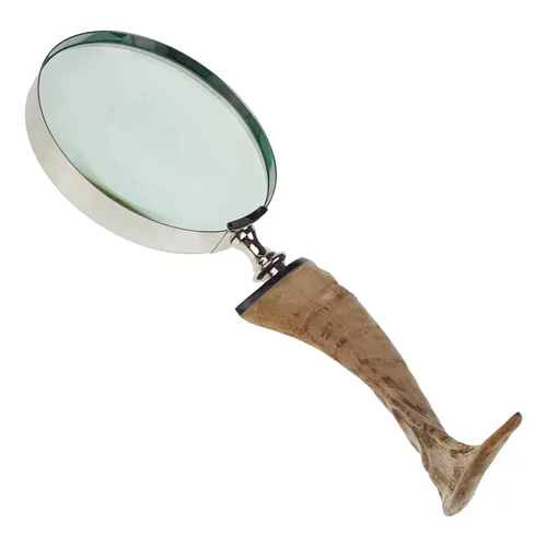 Leselupe Handlupe Vergrößerungsglas Glas vernickelt #39801