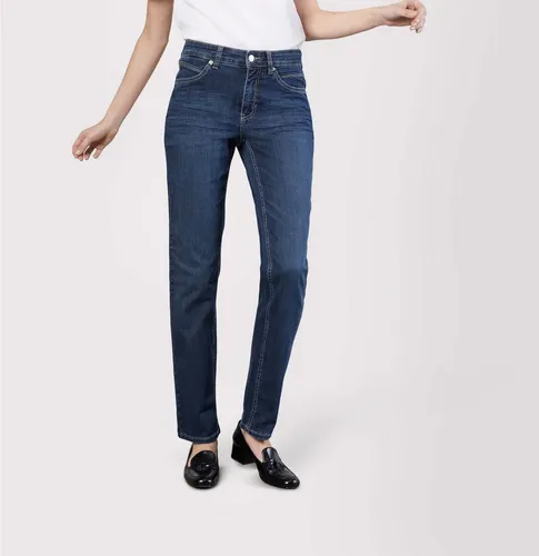 MAC Damen Straight Leg Jeanshose Melanie, Blau (Dark Blue D845) - Jeans mit geradem Bein und hoher Taille, ideal für einen eleganten und komfortablen Look.