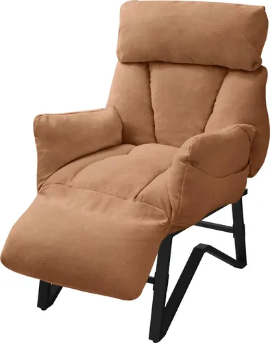 Ml-Design Relaxsessel Braun - Eleganter Relaxsessel mit 5-stufig verstellbarer Rückenlehne und individuell einstellbarer Fußablage für maximalen Komfort. Ideal für Wohnzimmer, Leseecke oder Home-Office.