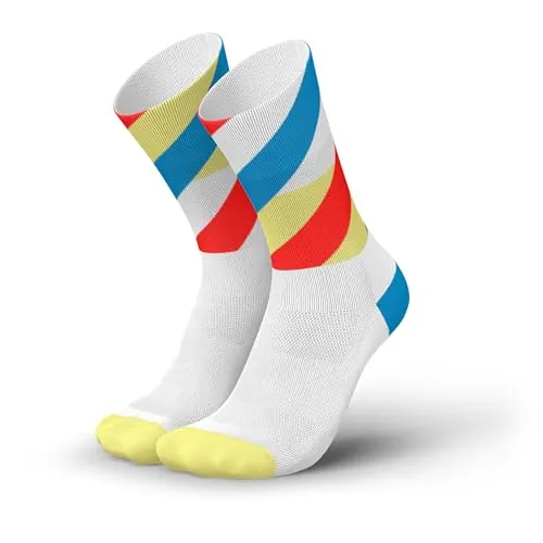 INCYLENCE Laufsocken für Damen und Herren mit leichter Kompression,1 Paar (DE/NL/SE/PL, Numerisch, 35, 38, Regular, Regular, Loops White Blue Inferno)