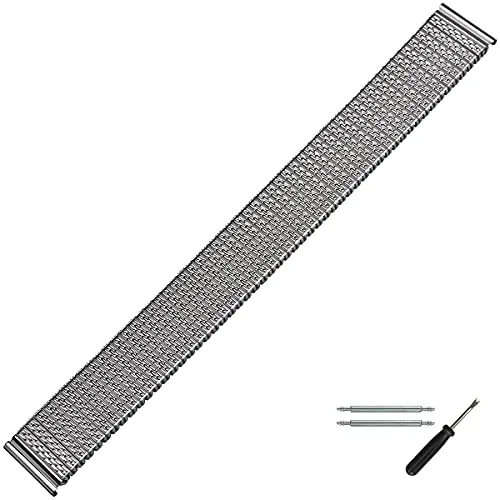 MARBURGER Uhrenarmband 18mm Edelstahl Silber - Werkzeug Montage Set 86602000020