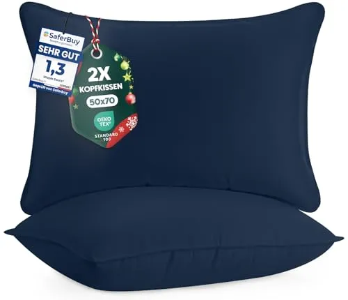 Kopfkissen Blau von Utopia Bedding