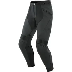 Dainese Pony 3 Lederhose Perforiert - Matt-Schwarz - 56 - Motorradhose mit Tutu-Lederstruktur, abnehmbaren Protektoren und hervorragender Passform für ultimativen Komfort und Sicherheit beim Fahren.