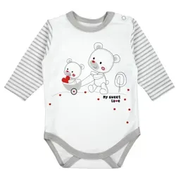 TupTam Langarmbody Baby Mädchen Jungen Bekleidungsset Langarmbody Hose Mütze mit Spruch grau 50