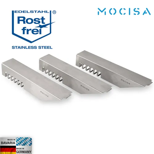 Edelstahl Auflageleisten Abstandshalter Feuerplatte Grillplatte Made in Germany
