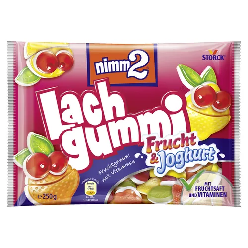 nimm2 Lachgummi Frucht und Joghurt – 250g Spielspaß