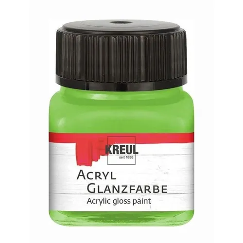 Kreul Acryl Glanzfarbe lindgrün 20ml Glas 100 ml / 12,45 Euro