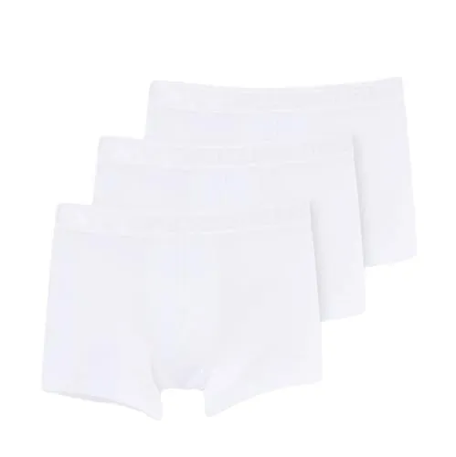Dagi Boxershorts Herren 3er Pack, Unterhosen Männer Bequeme Baumwolle Modal Elasthan, Atmungsaktive Unterwäsche Herren Multipack, Weiche Gummiband Retroshorts, Weiß & Schwarz Option, S-3XL | S - Weiß