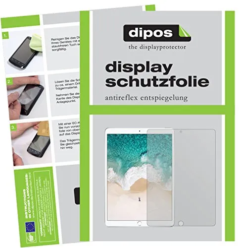 dipos I 2X Schutzfolie matt kompatibel mit Apple iPad Pro 10,5 Zoll Folie Displayschutzfolie