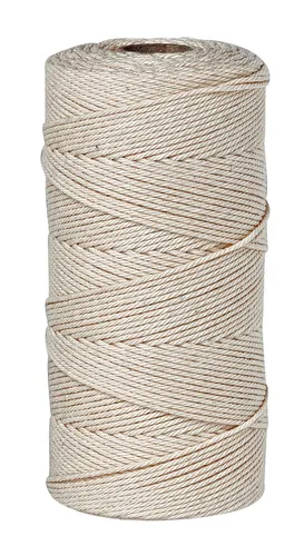 Kettgarn für Webrahmen 200m - 100% Baumwolle - Hochwertiges Kettgarn in Beige, 200m lang und reißfest, ideal für kreative Webprojekte und Bastelarbeiten.