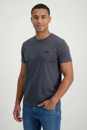 Alpha Industries Rundhalsshirt Backprint T grau XXL (56/58) - Herren-Shirt aus 100% Baumwolle, pflegeleicht und modisch mit stylischem Backprint, ideal für lässige Outfits.