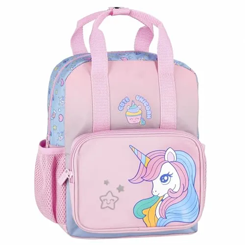 Sarcia.eu Schulrucksack EINHORN für Mädchen - Mittelgroßer Rucksack mit bezauberndem Einhorn-Motiv, geräumigem Hauptfach und reflektierenden Elementen für mehr Sicherheit. Ideal für Kindergarten und Ausflüge.