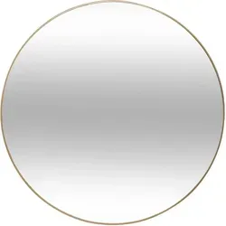 Atmosphera Spiegel Alice - Goldener Wandspiegel D. 76 cm aus Metall - Dekorativer Wandspiegel, verleiht jedem Raum Eleganz und Stil mit seinem goldenen Finish und einzigartigem Design.