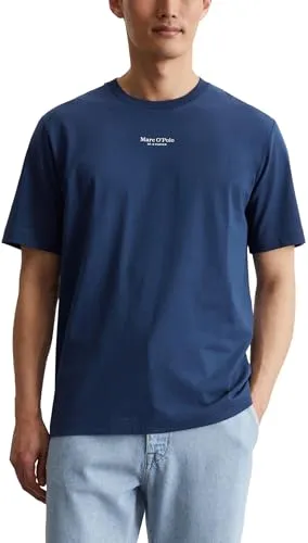 Marc O'Polo T-Shirt mit dezentem Logo - Rundhalsshirt aus weichem Baumwoll-Jersey für hohen Tragekomfort, ideal für vielseitige Freizeitstyles oder schicke Kombinationen.