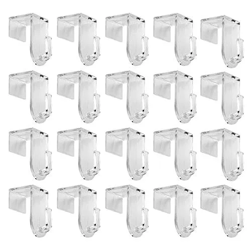 Ideen mit Herz Dekohaken | Fenster- und Türhaken zum Einhängen, 20 Stück - Türhaken aus stabilem Kunststoff für einfache Fenster- und Türdekoration, ohne Schrauben und Bohren. Ideal für Fenster und Türen bis 17mm Dicke.