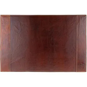 Alpenleder Schreibunterlage Tirol, brandy, Echt Leder, Büffelkalbsleder, blanko, 68 x 45cm